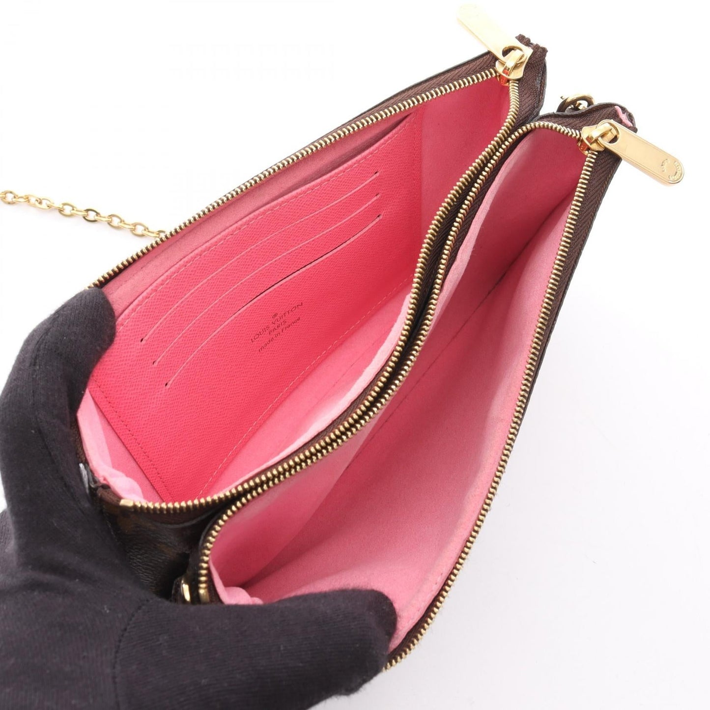 Louis Vuitton Pochette Double Zip Monogram 2way Shoulder Bag