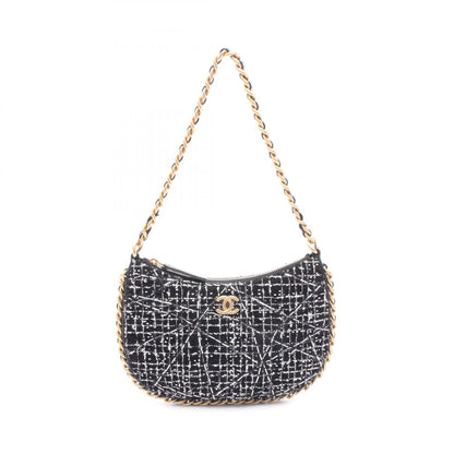 Chanel Coco Mark Fabric Shoulder Bag