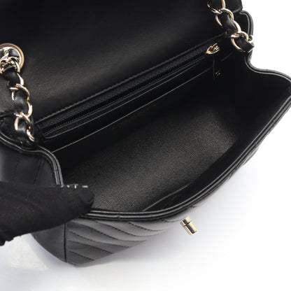 Chanel Chevron V Stitch Lambskin Shoulder Bag