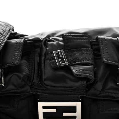 Econyl Cuoio Romano Multipocket Baguette Black