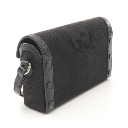 Gucci Horsebit 1955 Jumbo GG Canvas Leather Shoulder Bag