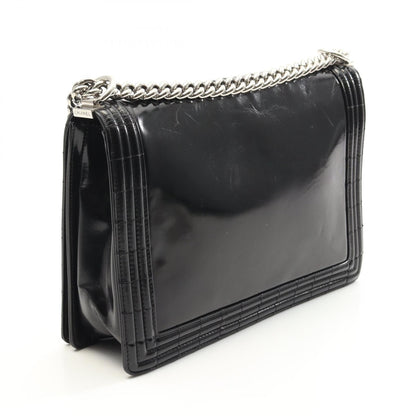 Chanel Boy Chanel Patent Leather Shoulder Bag
