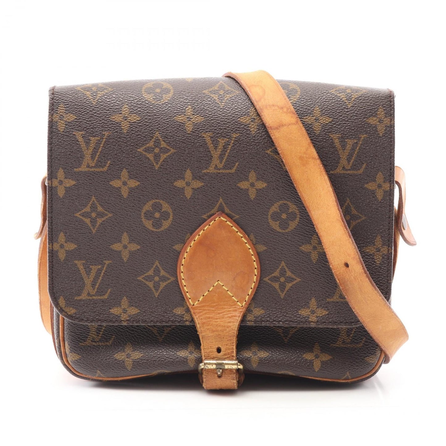 Louis Vuitton Cartouchiere MM Monogram Coated Canvas Shoulder Bag