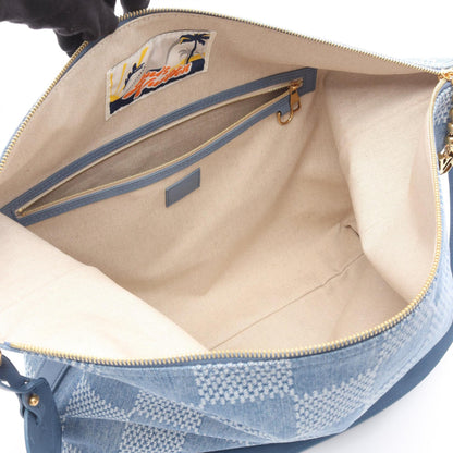 Louis Vuitton Vagabond Denim Leather Shoulder Bag
