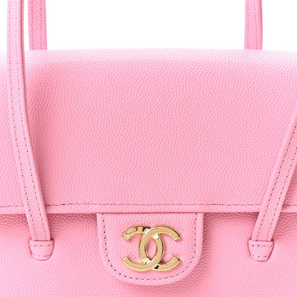 Shiny Caviar Mini Preppy Coco Shoulder Bag Rose