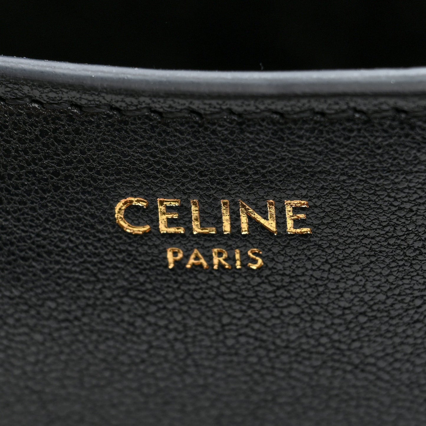 Shiny Lambskin Soft Triomphe Little Half Moon Bag Black