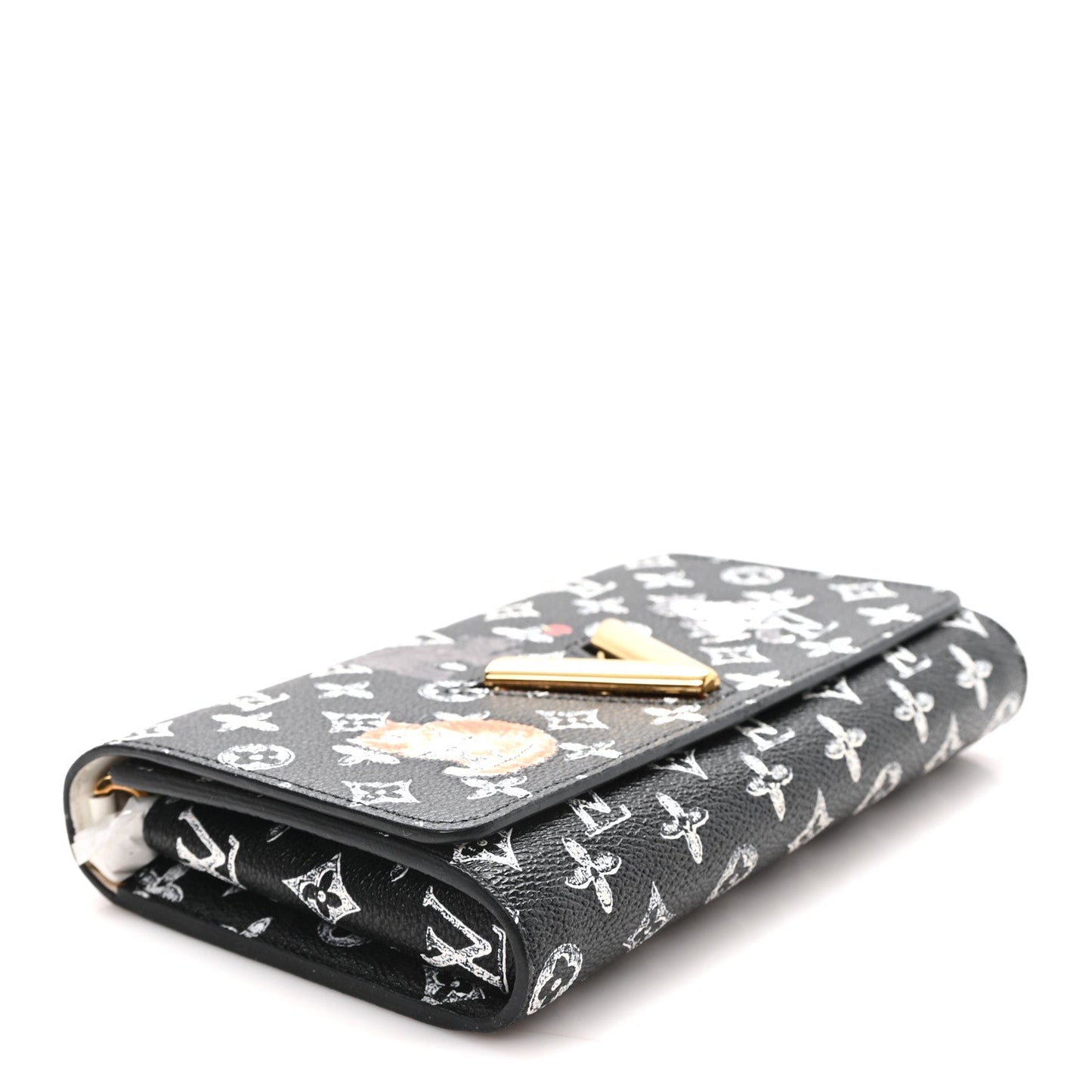 Catogram Twist Chain Wallet Black