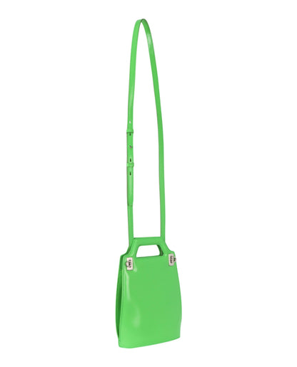 Ferragamo Womens Micro Wanda Patent Leather Shoulder Bag