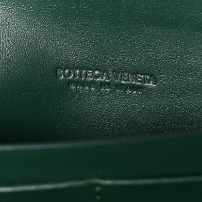 Nappa Intrecciato Long Andiamo Top Handle Clutch Emerald Green