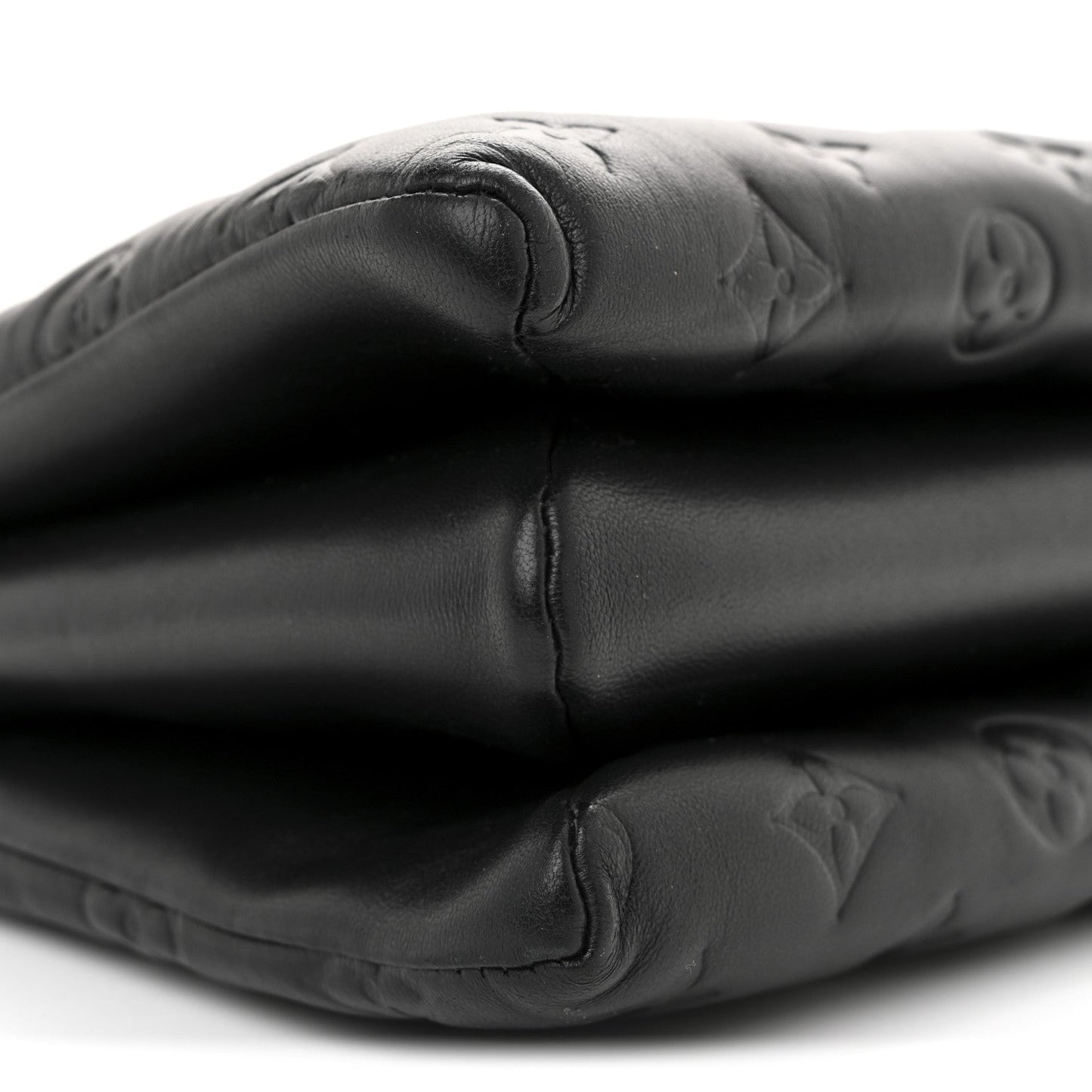 Lambskin Embossed Monogram Coussin PM Black