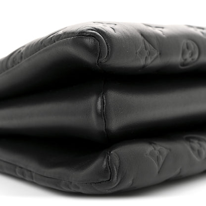 Lambskin Embossed Monogram Coussin PM Black