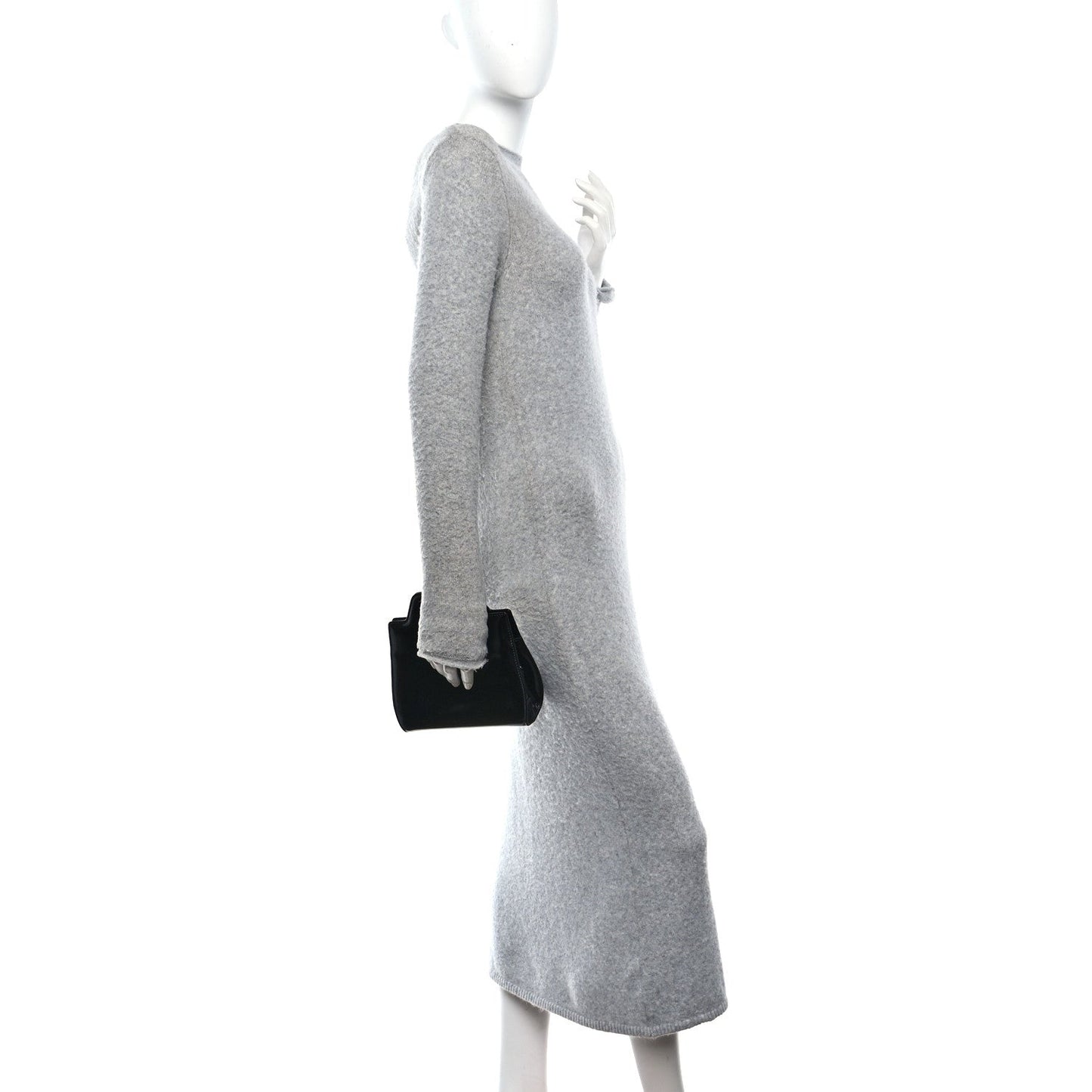 Brushed Calfskin Mini Wanda Top Handle Bag Black