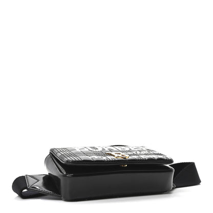 Patent Quilted Horseferry Print Lola Bum Bag Black