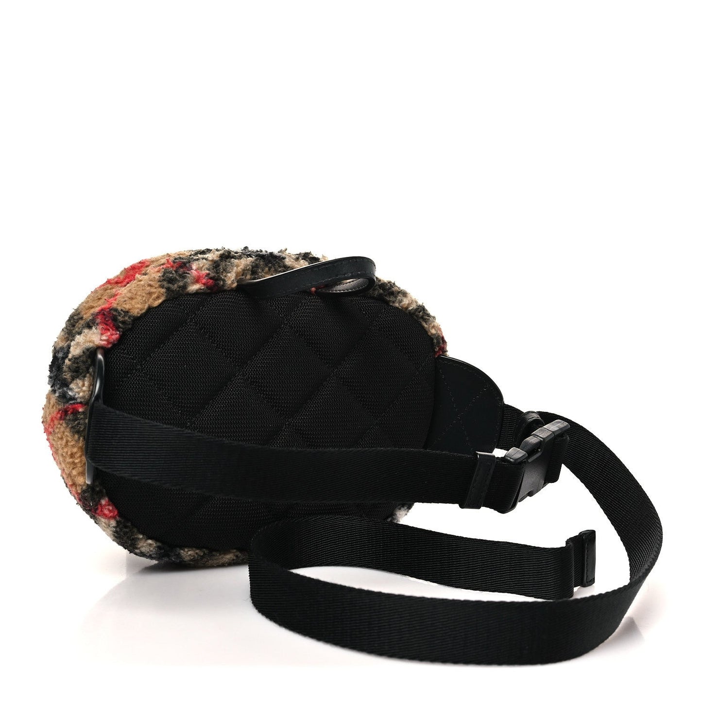 IP Check Fleece Kids Bum Bag Archive Beige Black