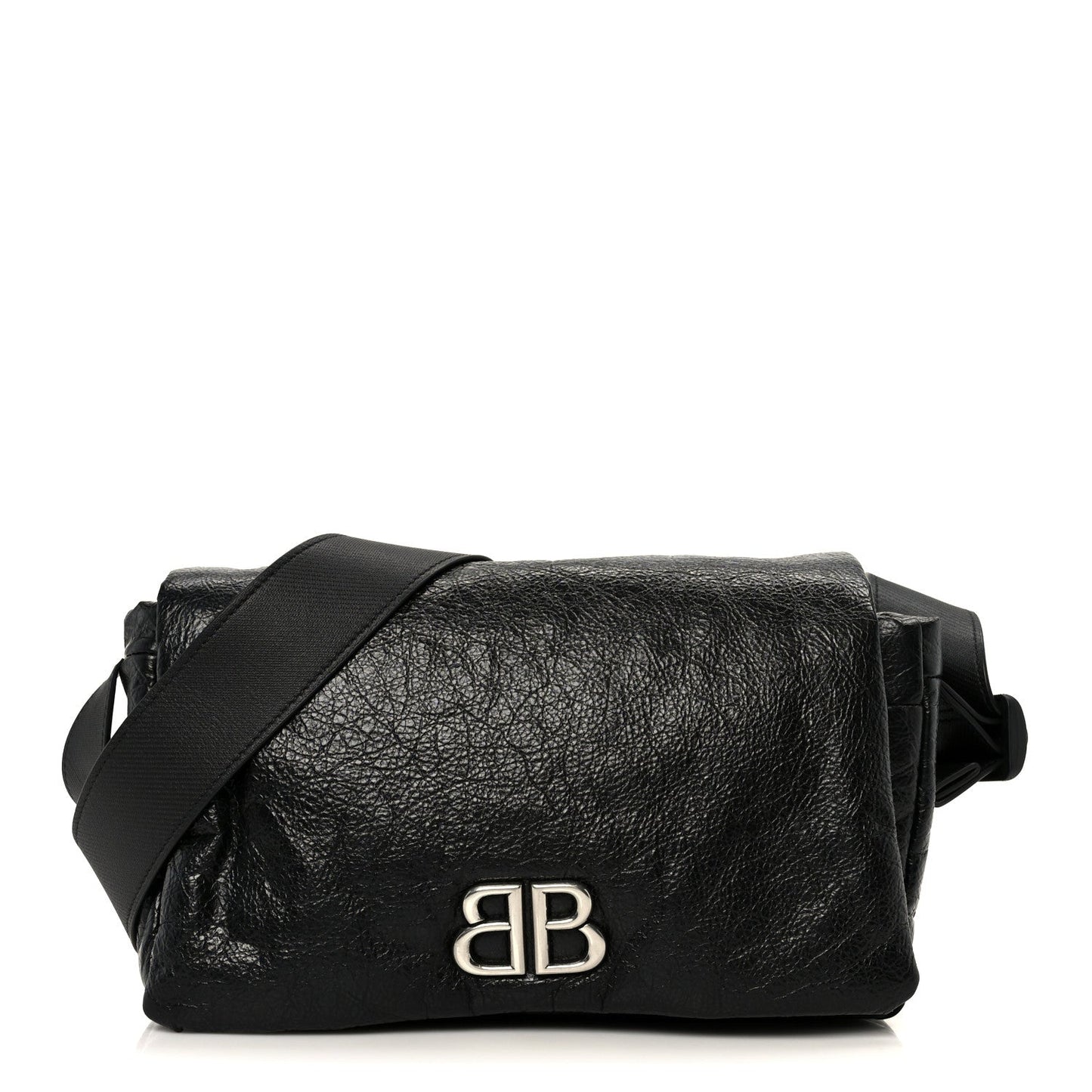 Arena Calfskin Small Monaco Flap Bag Black