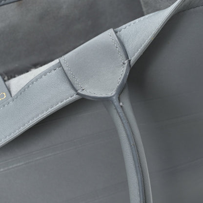 Calfskin Embossed Medium Book Tote Grey