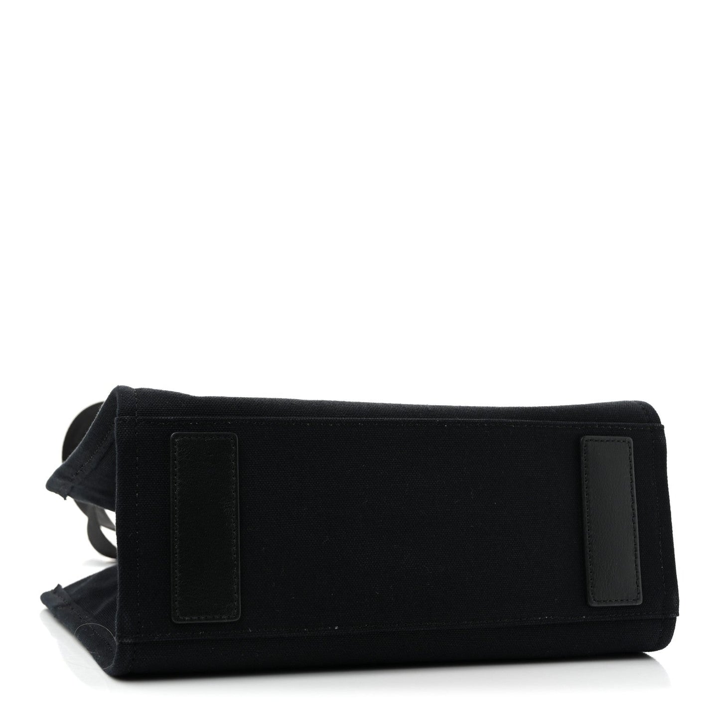 Canvas Studded Small Logo Tote Bag Black