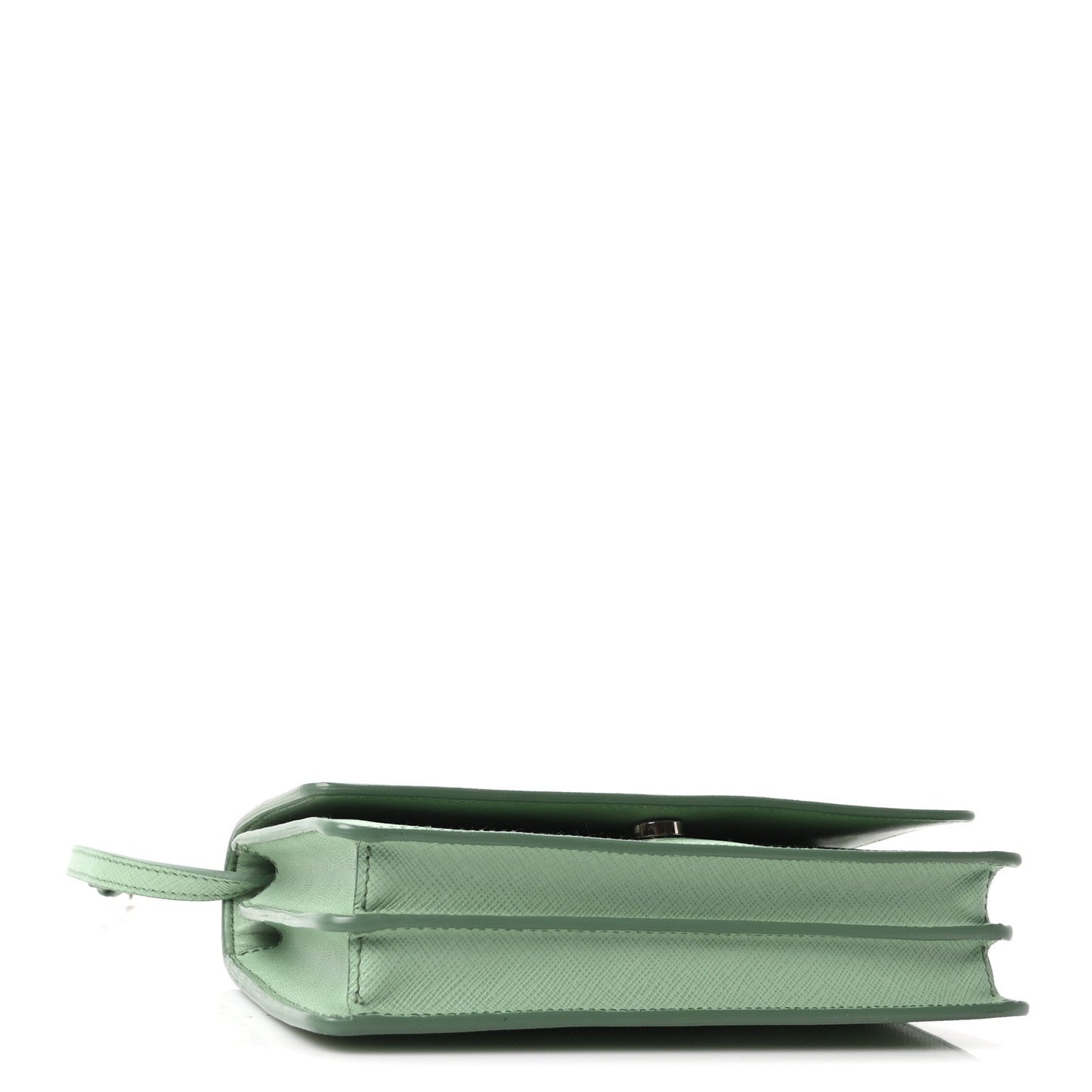 Saffiano Lux Metal Flap Wallet Acquamarina