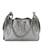Metallic Caviar Quilted Mini Chanel 25 Handbag Anthracite