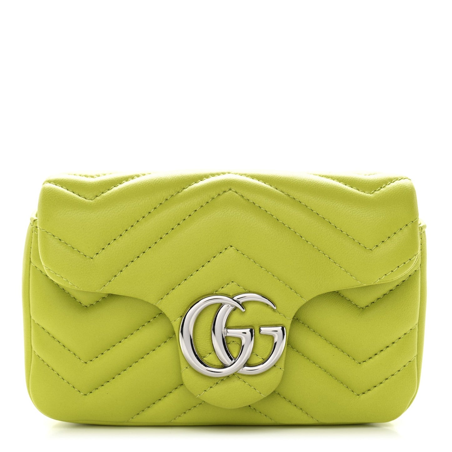 Lambskin Matelasse Mini GG Marmont Shoulder Bag Firefly
