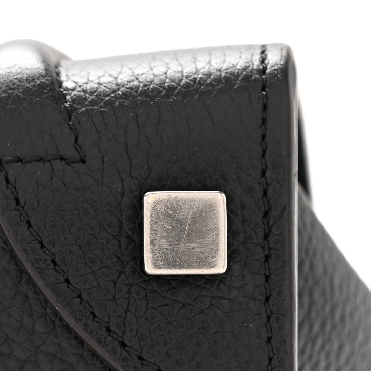 Drummed Calfskin Micro Luggage Black