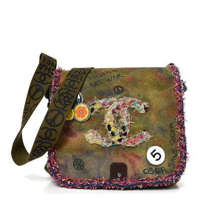 Washed Toile Graffiti On The Pavements Messenger Khaki Multicolor