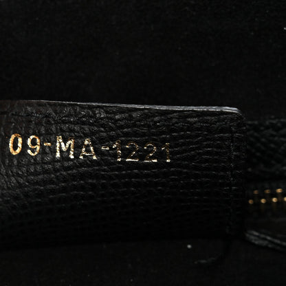 Grained Calfskin Saddle Bag Black