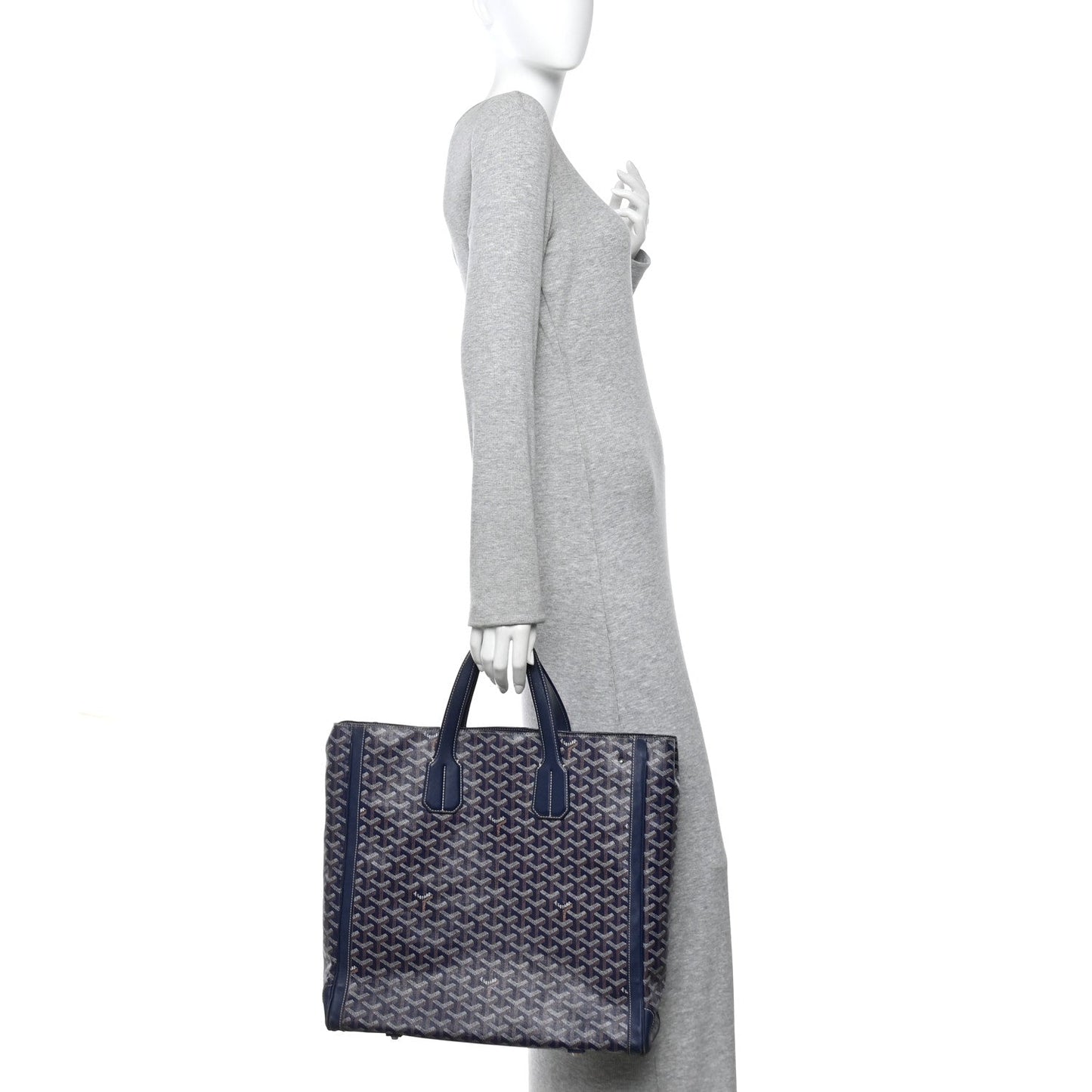 Goyardine Voltaire III Tote Navy