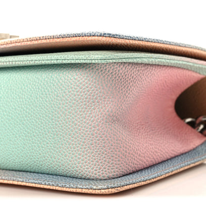 Caviar Quilted Medium Cuba Rainbow Boy Flap Multicolor