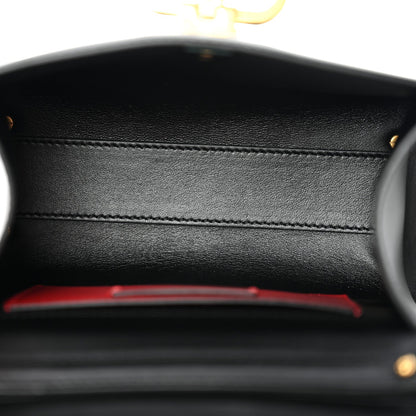 Calfskin Mini VSling Top Handle Bag Black