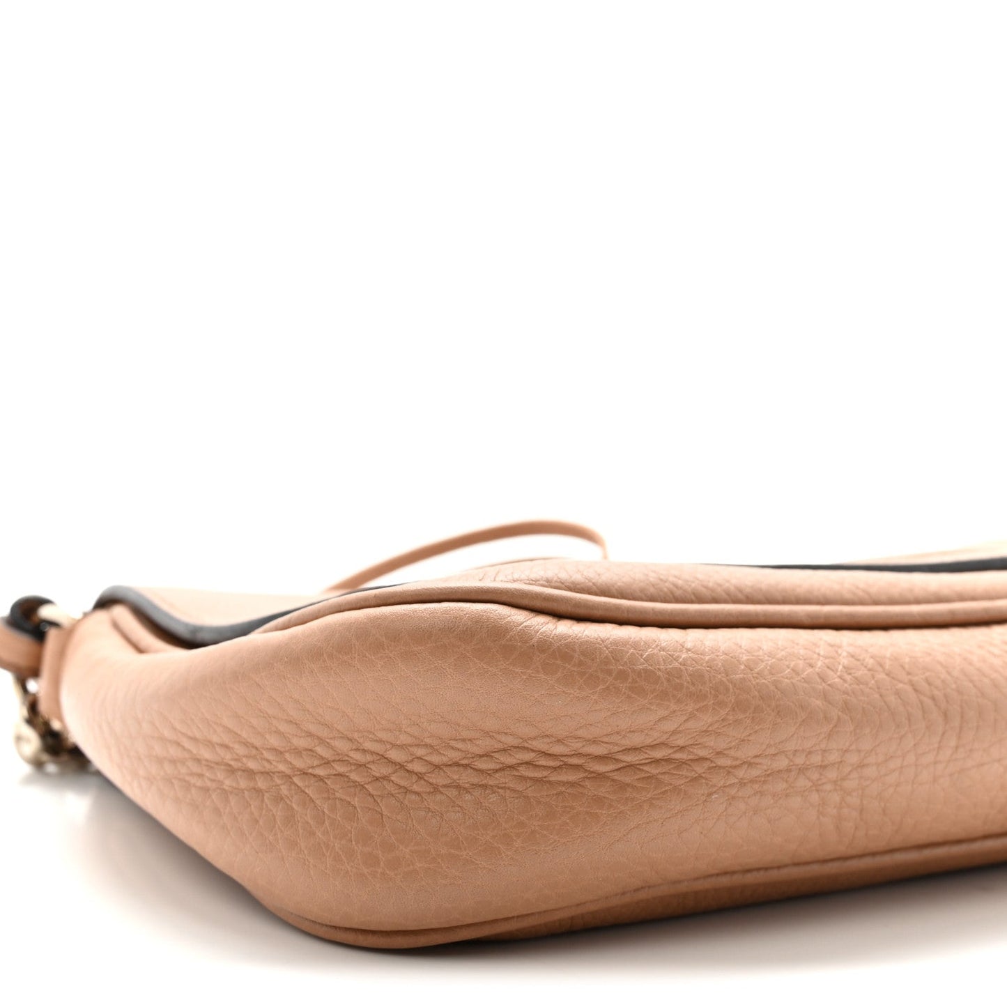 Pebbled Calfskin Medium Soho Flap Crossbody Camelia