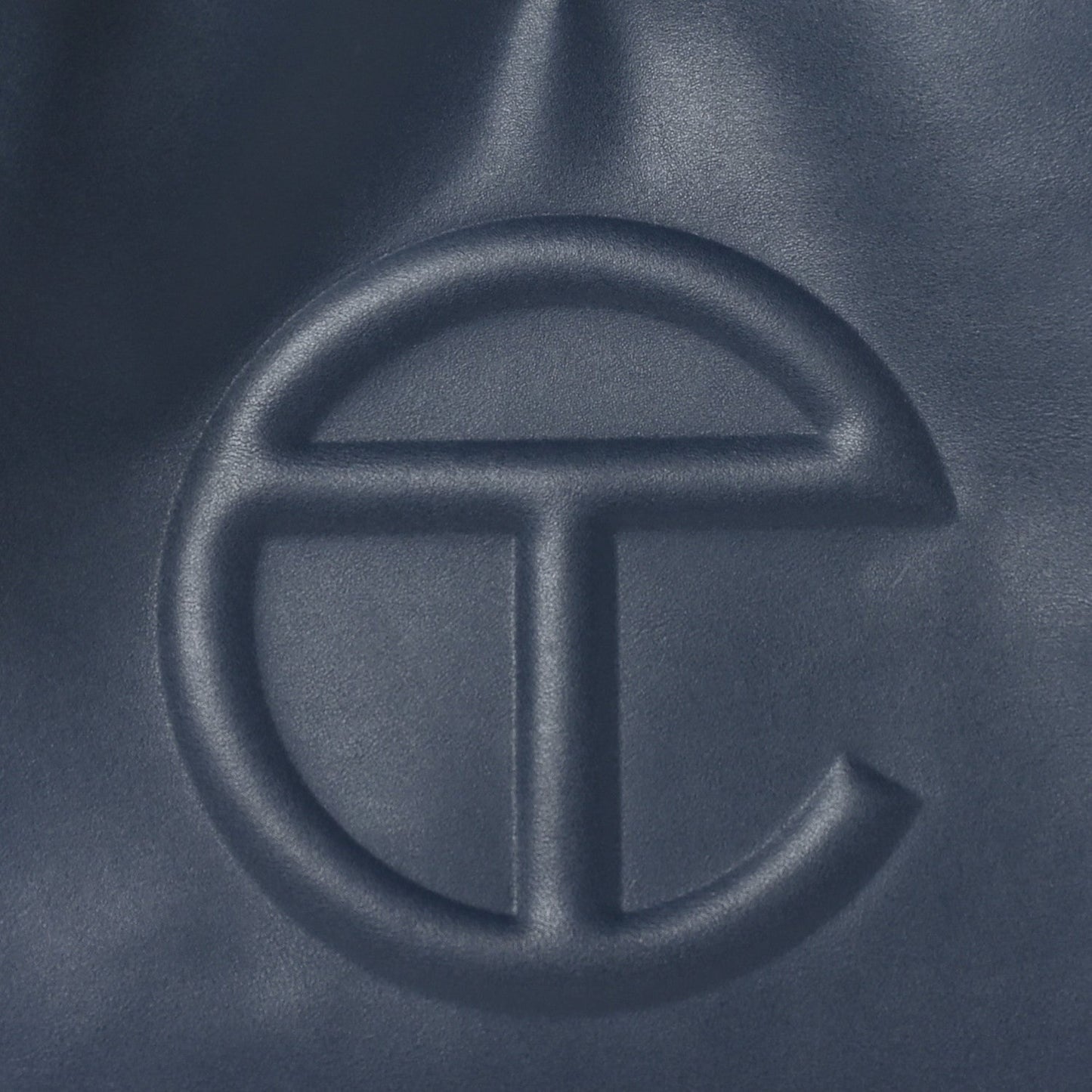 Vegan Leather Medium Shopping Bag Navy