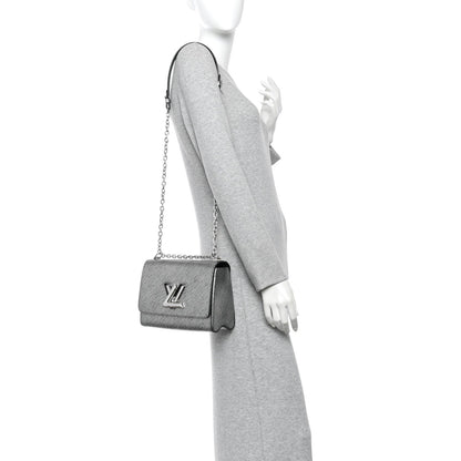 Epi Twist Shoulder Bag MM Argent