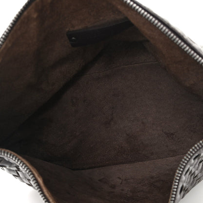 Nappa Intrecciato Small Shoulder Bag Ebano