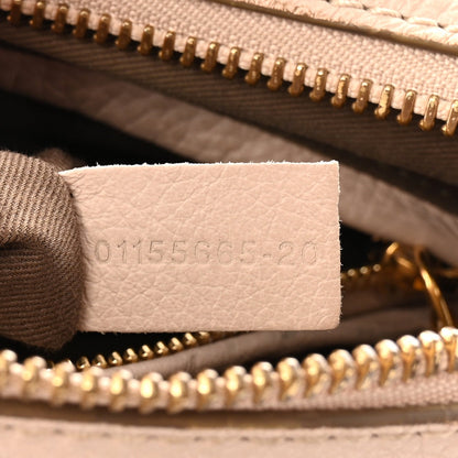 Calfskin Medium Marcie Satchel Abstract White