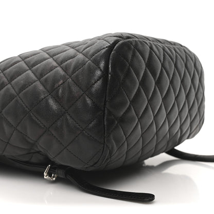 Calfskin Quilted Large Urban Spirit Backpack Black