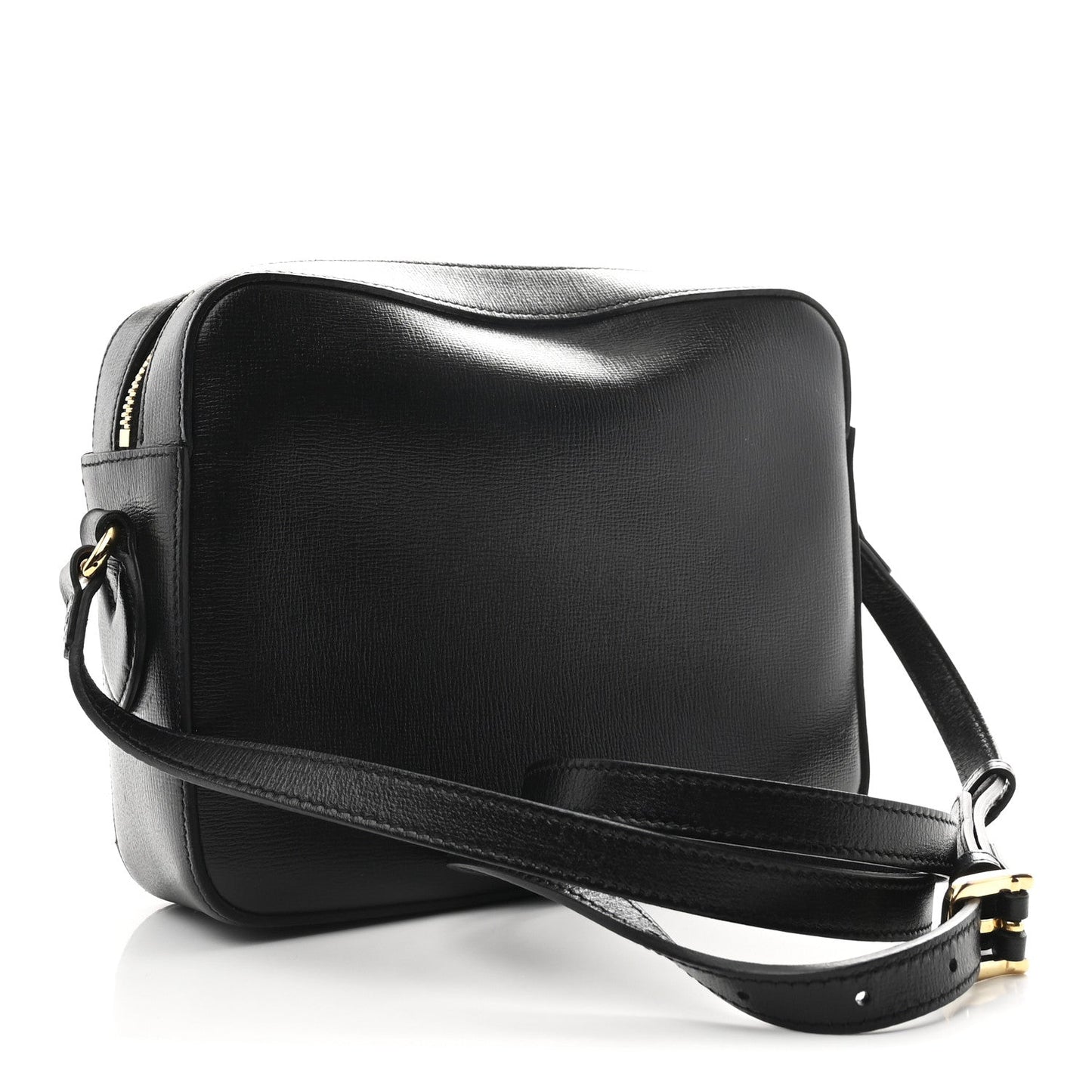 Textured Calfskin Small Horsebit 1955 Shoulder Bag Black