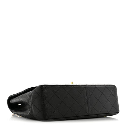 Caviar Quilted Jumbo Single Flap Black