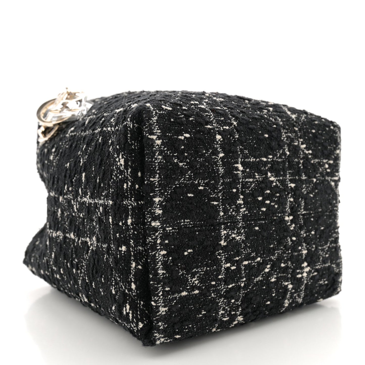 Tweed Cannage Small Vertical Toujours Black