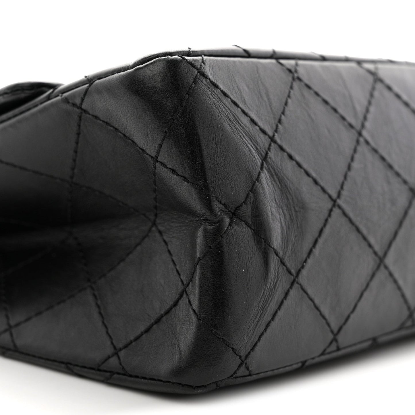 Aged Calfskin Quilted 2.55 Reissue 226 Flap Black