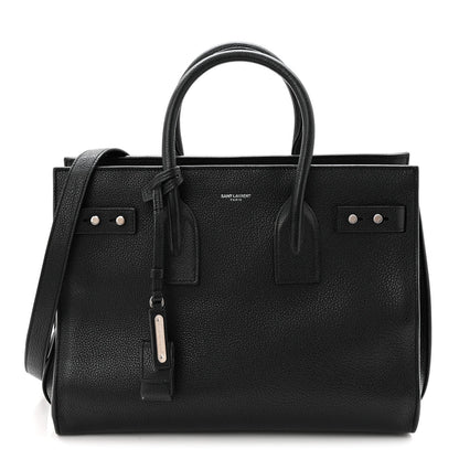 Grained Calfskin Small Supple Sac De Jour Black