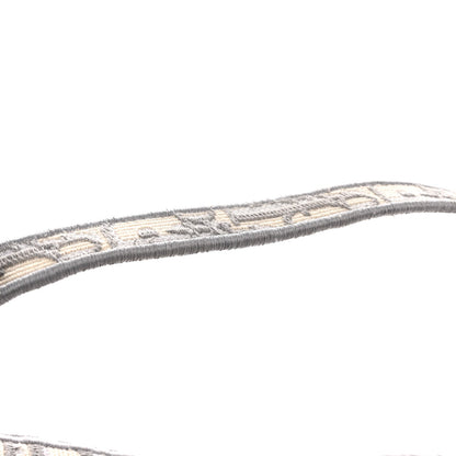 Oblique Embroidered Saddle Bag Gray