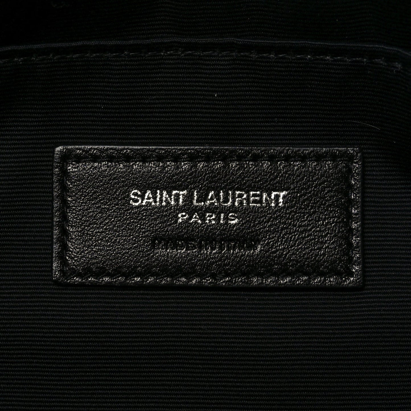 Linen Canvas Rive Gauche Zipped Pouch Black