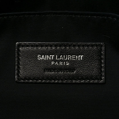 Linen Canvas Rive Gauche Zipped Pouch Black