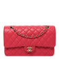 Caviar Quilted Medium Double Flap Pink