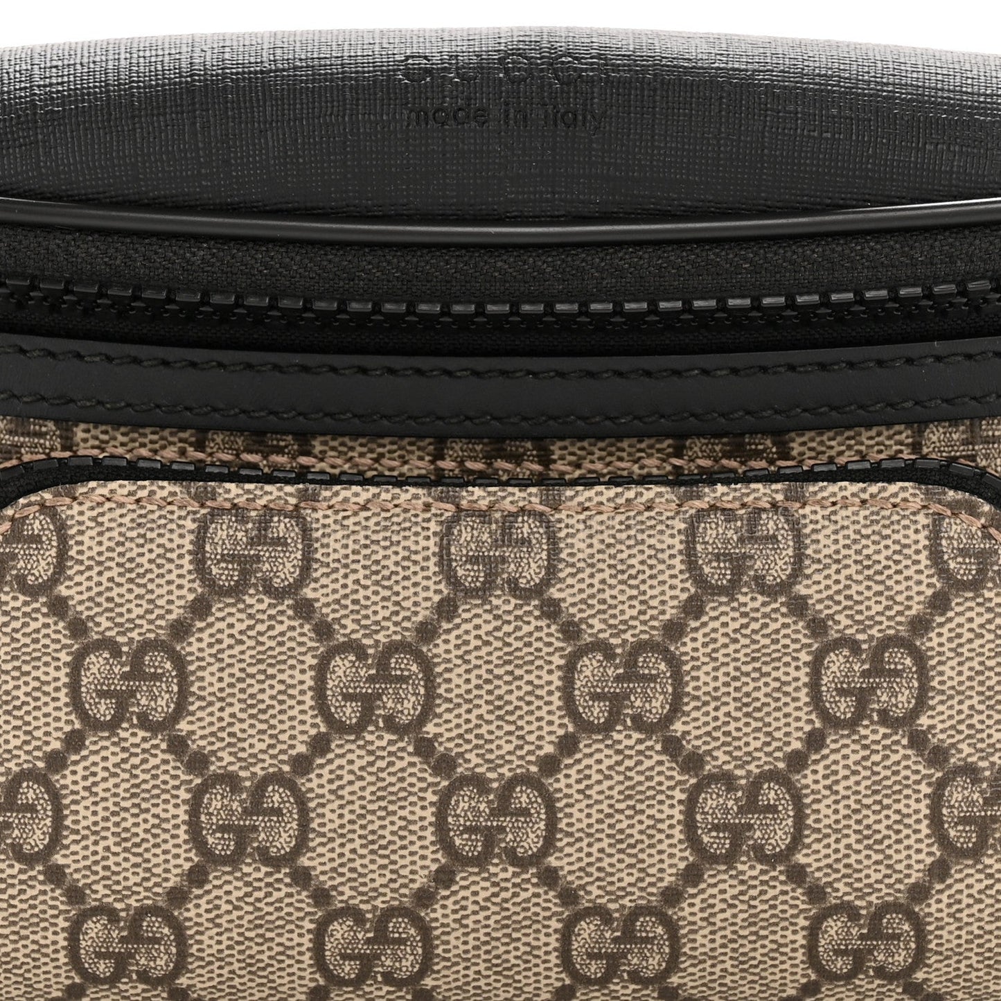 GG Supreme Monogram Belt Bag Black