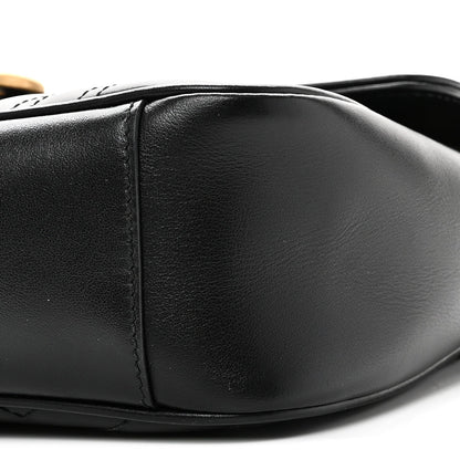 Calfskin Matelasse Small GG Marmont Shoulder Bag Black