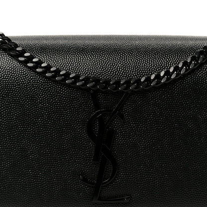Grain De Poudre Small Classic Monogram Monochrome Kate Satchel Black