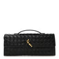 Nappa Intrecciato Long Andiamo Top Handle Clutch Black