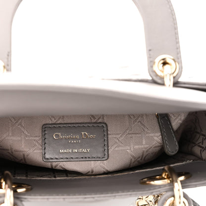 Lambskin Cannage Small Lucky Badges My Lady Dior Grey